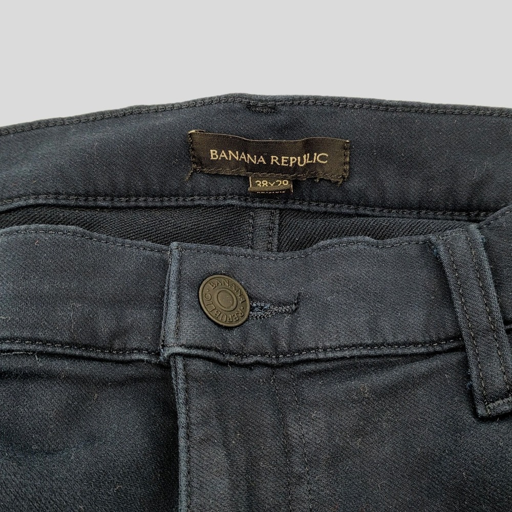 Banana Republic Jeans Mens 38x29 Blue Slim Fit Straight Stretch 5 Pocket Pants - Picture 6 of 7